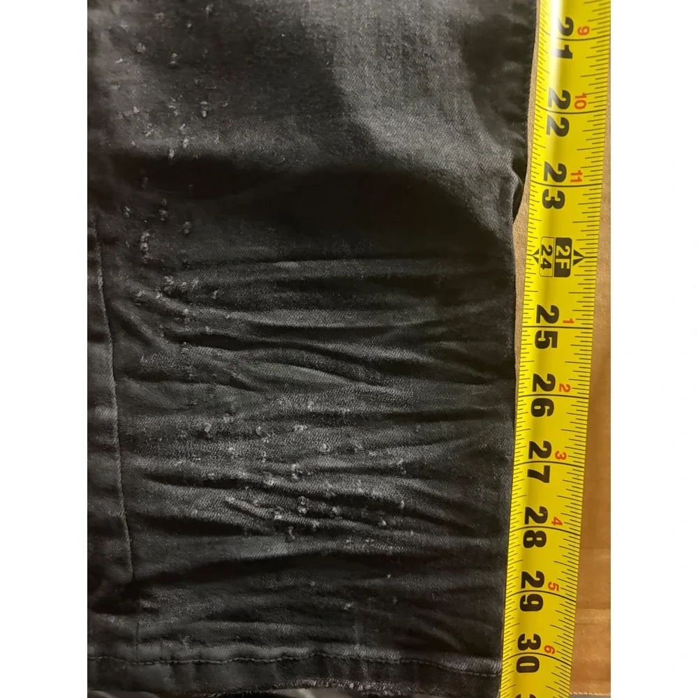 Hyper Denim Black Tiger Distressed Jeans Mens 38 Slim Tapered Streetwear